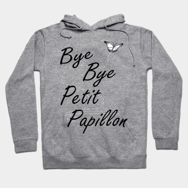 Bye Bye Petit Papillon! Black Ombre Hoodie by OneBeamofSunshine